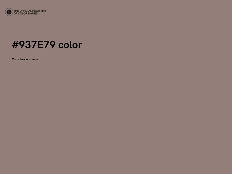 #937E79 color image