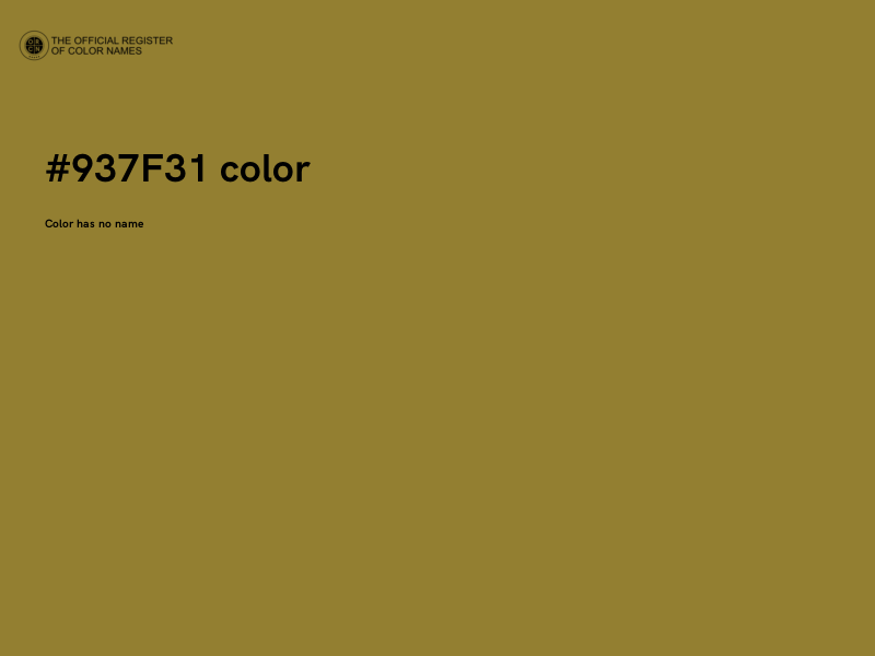 #937F31 color image