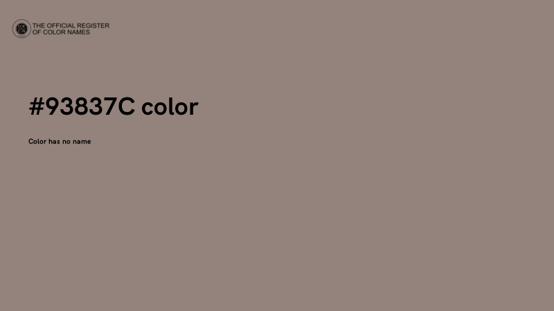 #93837C color image