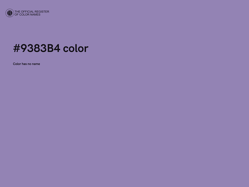 #9383B4 color image