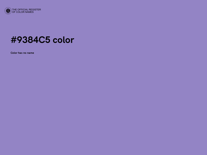 #9384C5 color image