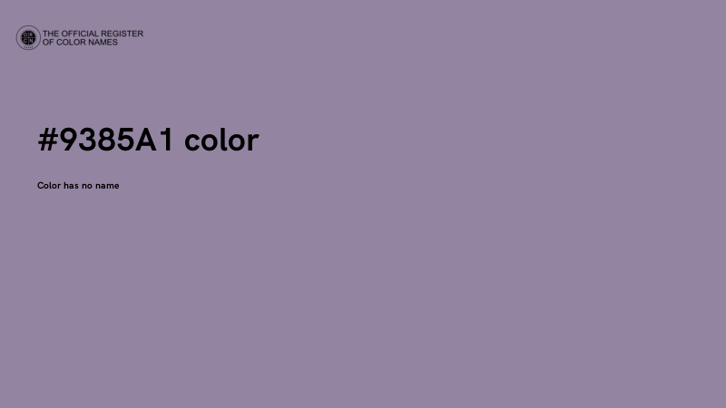 #9385A1 color image