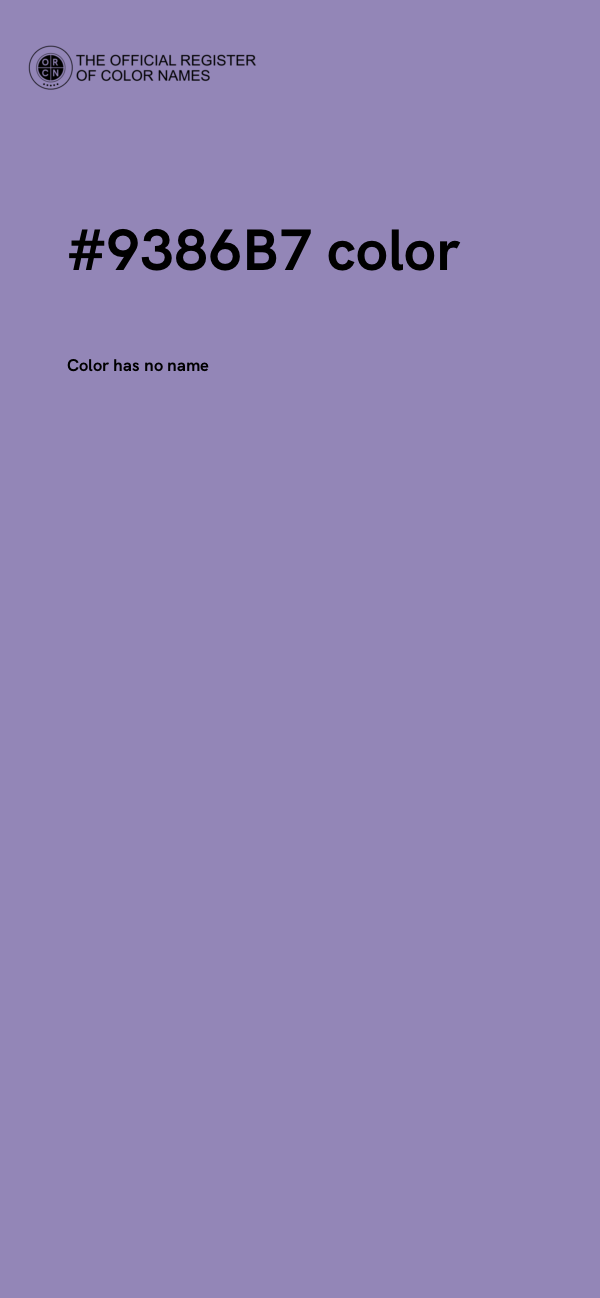 #9386B7 color image