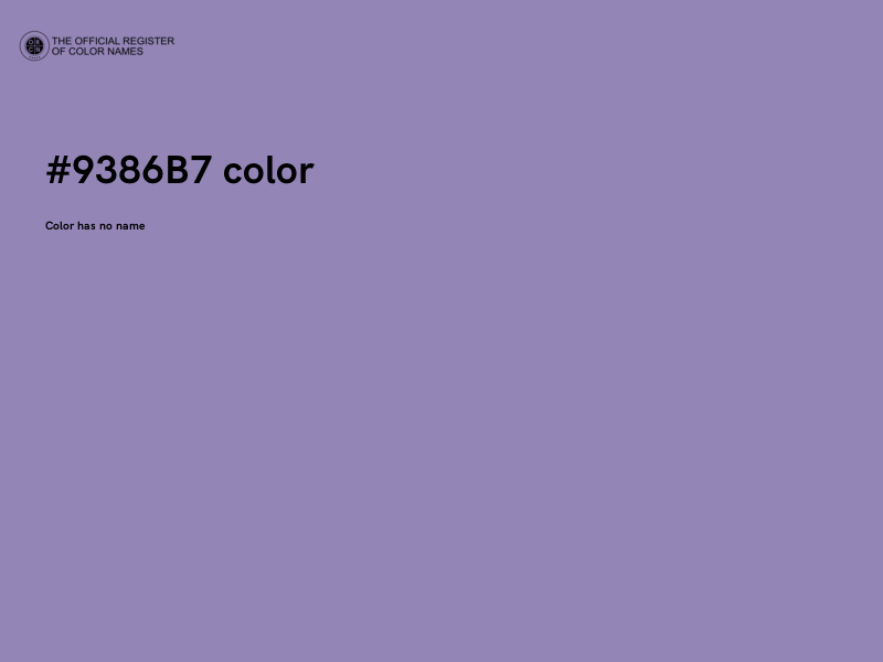#9386B7 color image
