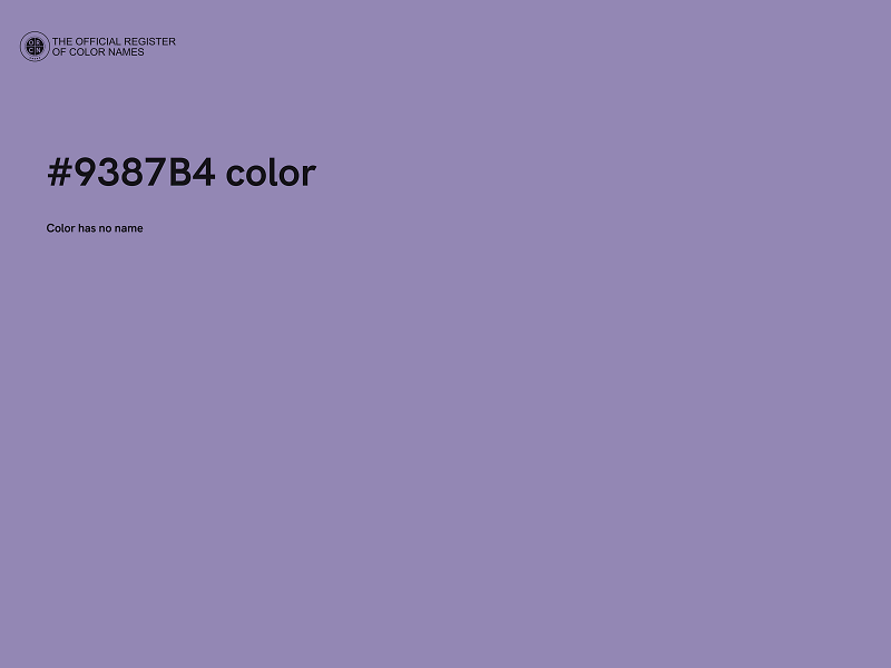 #9387B4 color image