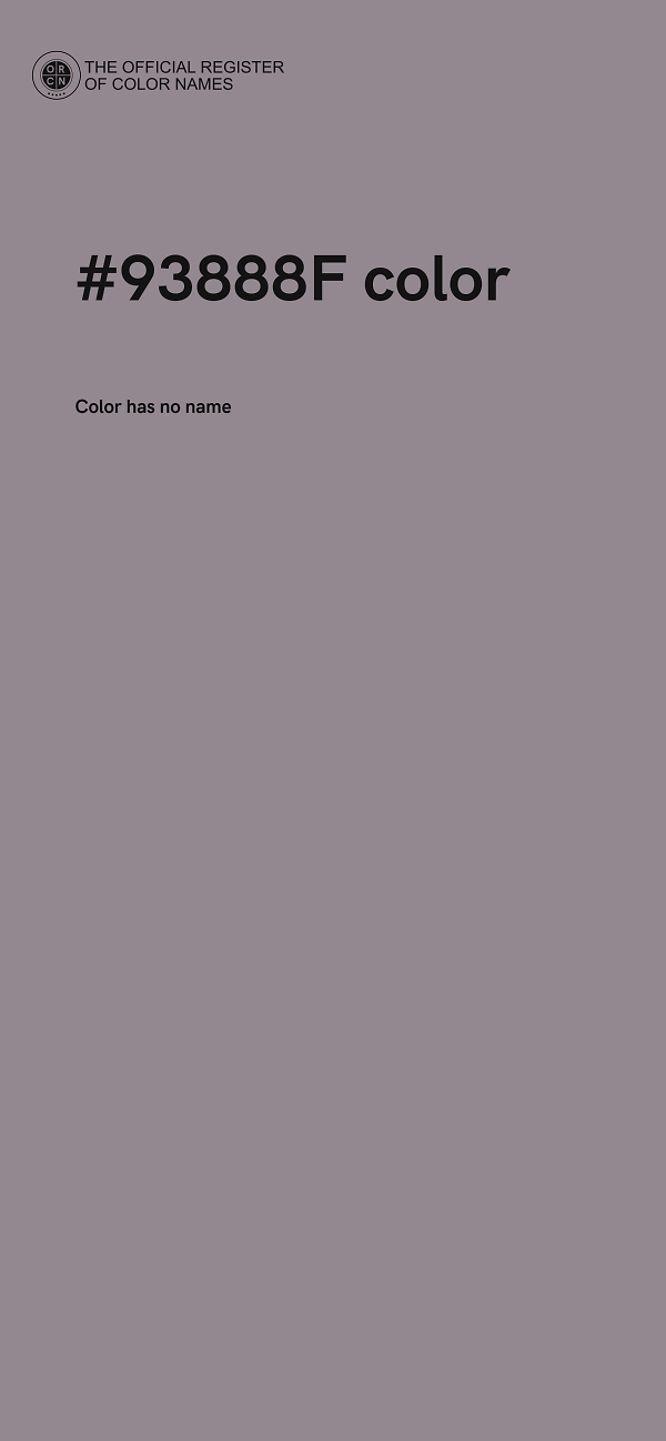 #93888F color image