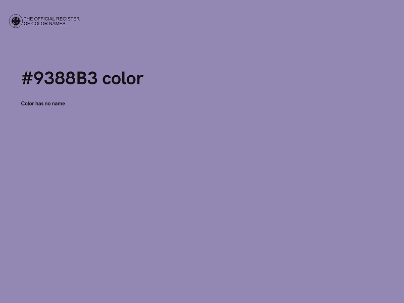 #9388B3 color image