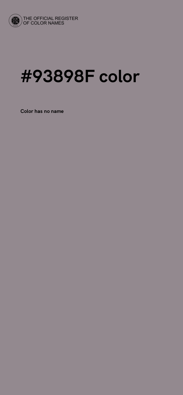 #93898F color image