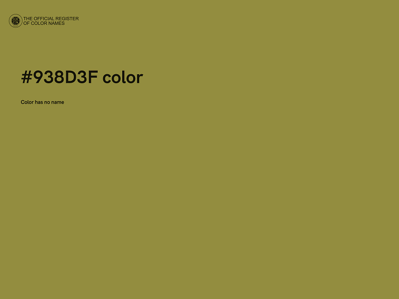 #938D3F color image