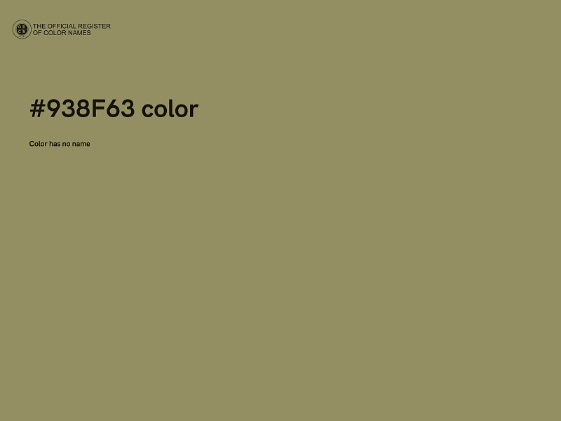 #938F63 color image