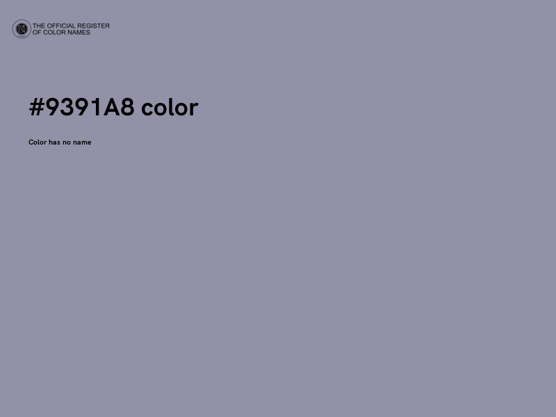 #9391A8 color image