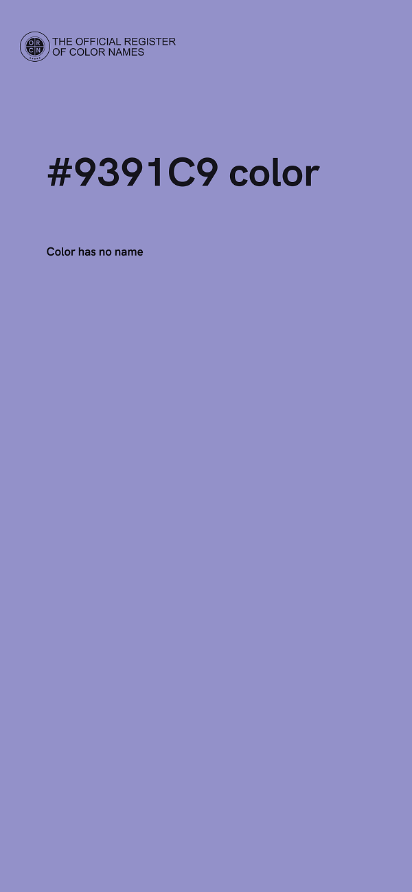 #9391C9 color image