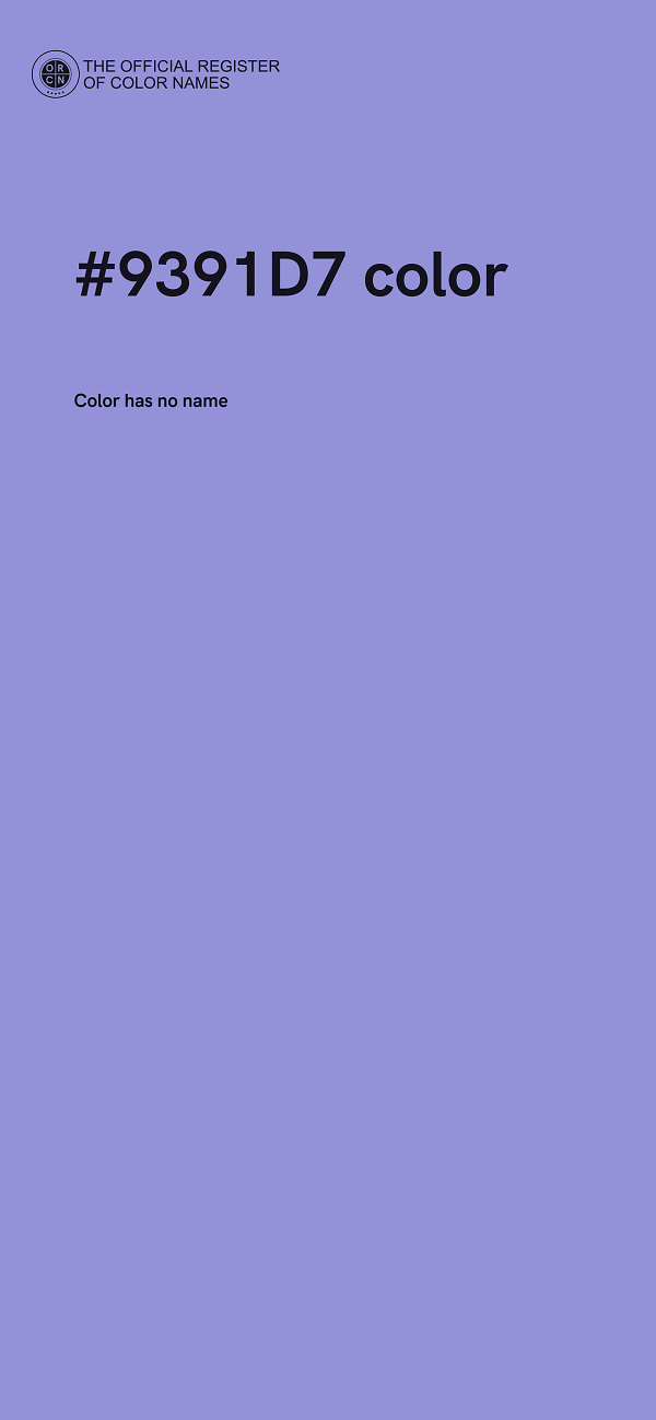 #9391D7 color image