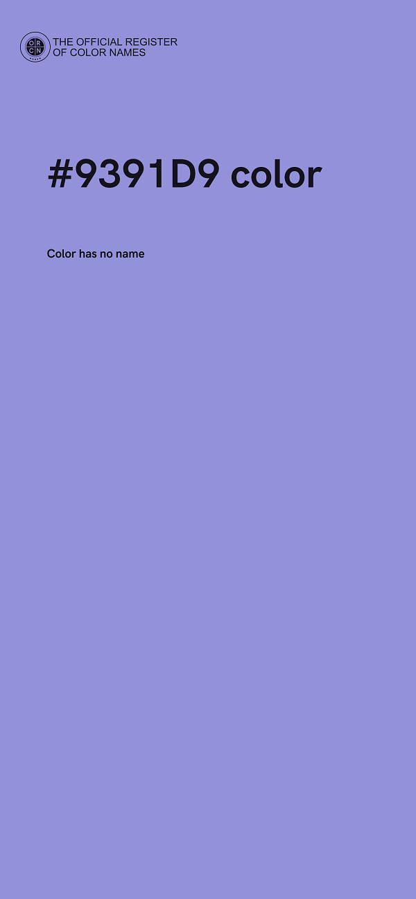 #9391D9 color image