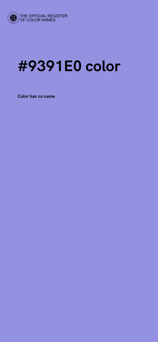 #9391E0 color image