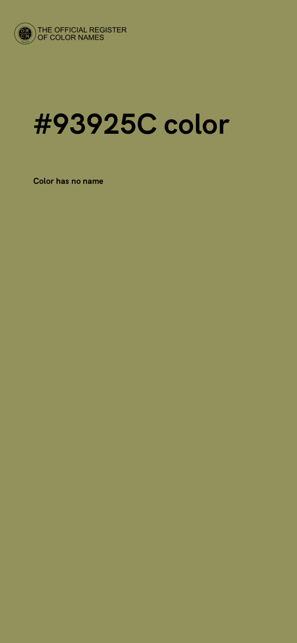 #93925C color image