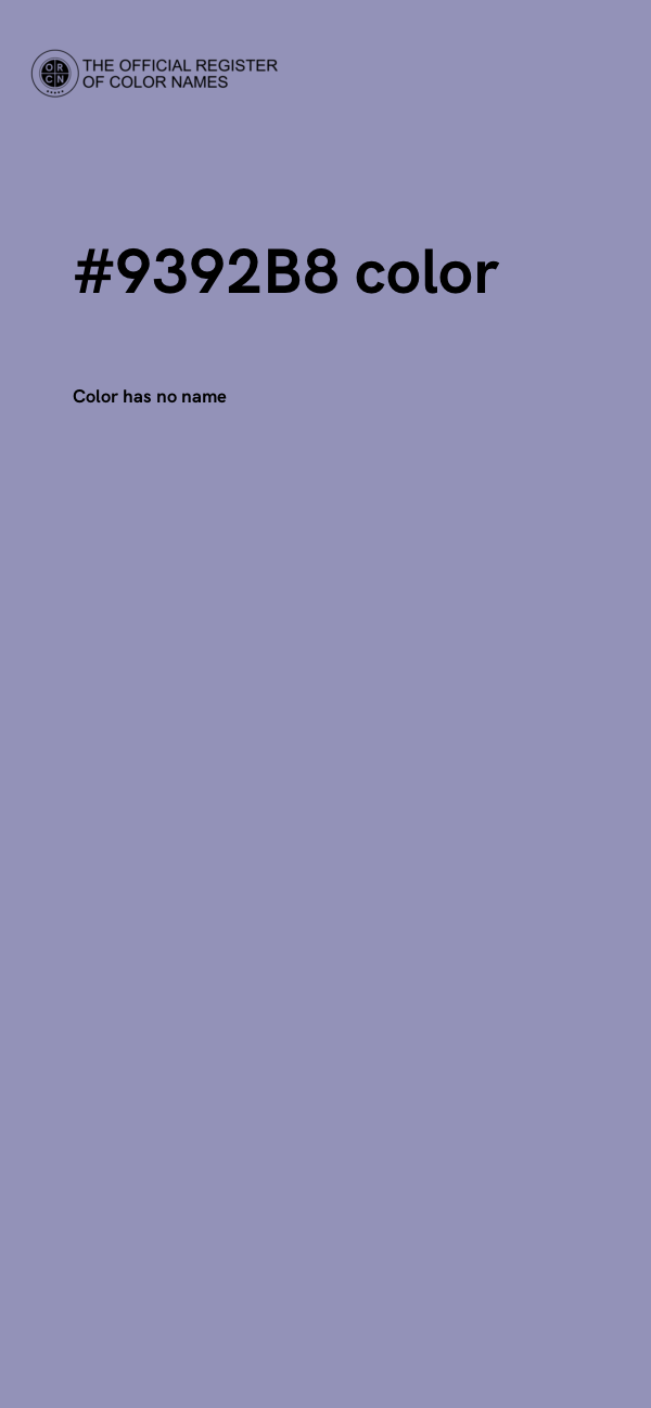 #9392B8 color image