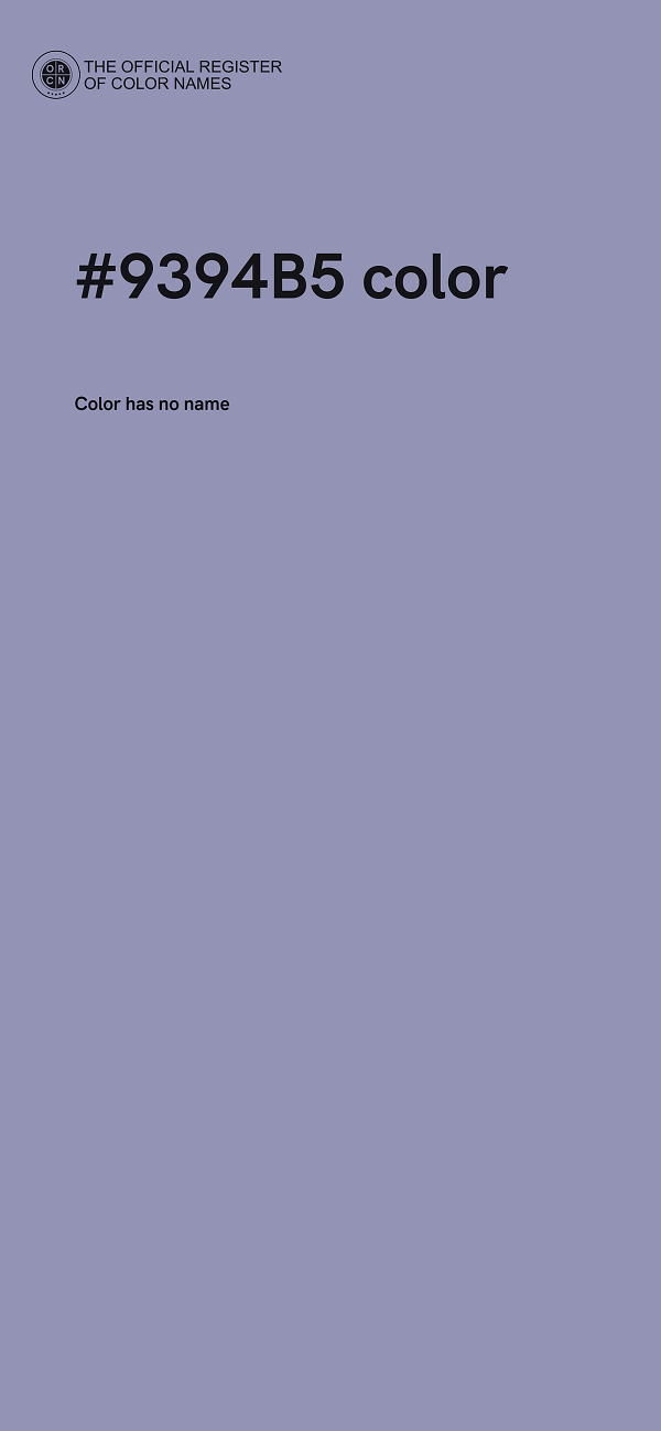 #9394B5 color image