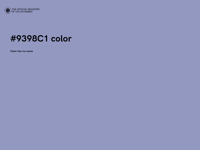 #9398C1 color image