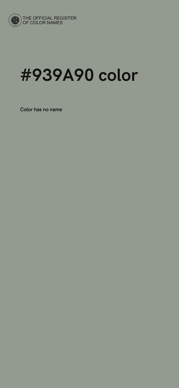 #939A90 color image