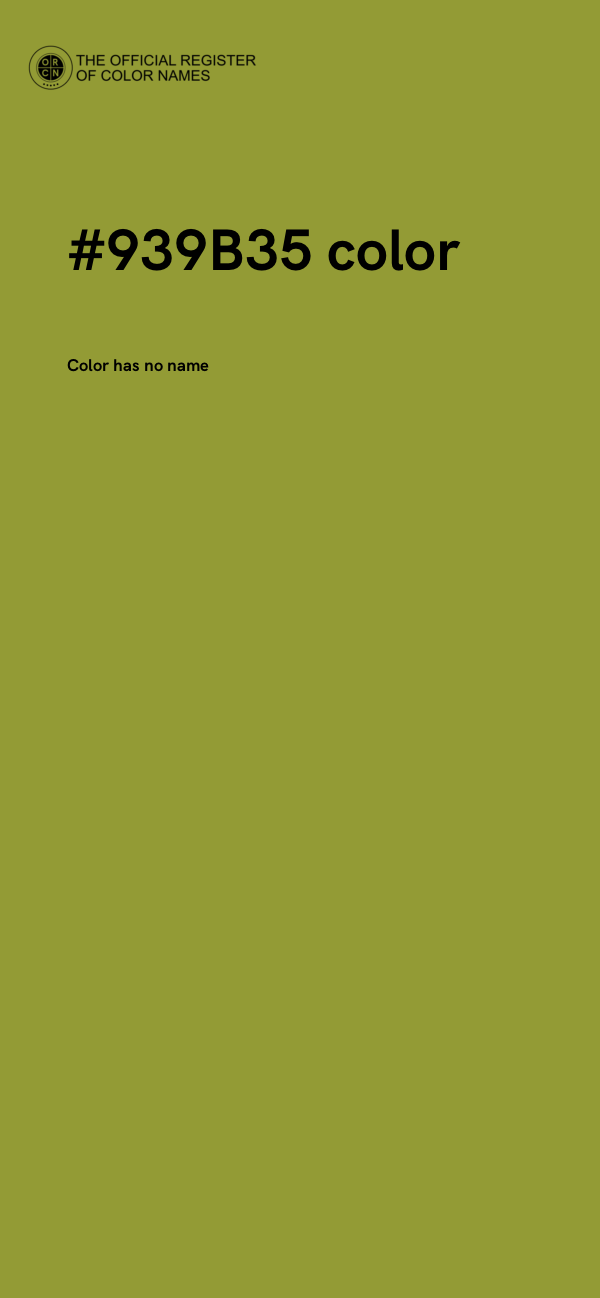 #939B35 color image
