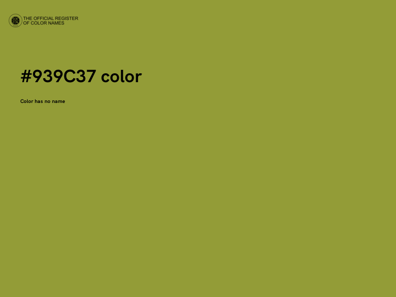 #939C37 color image