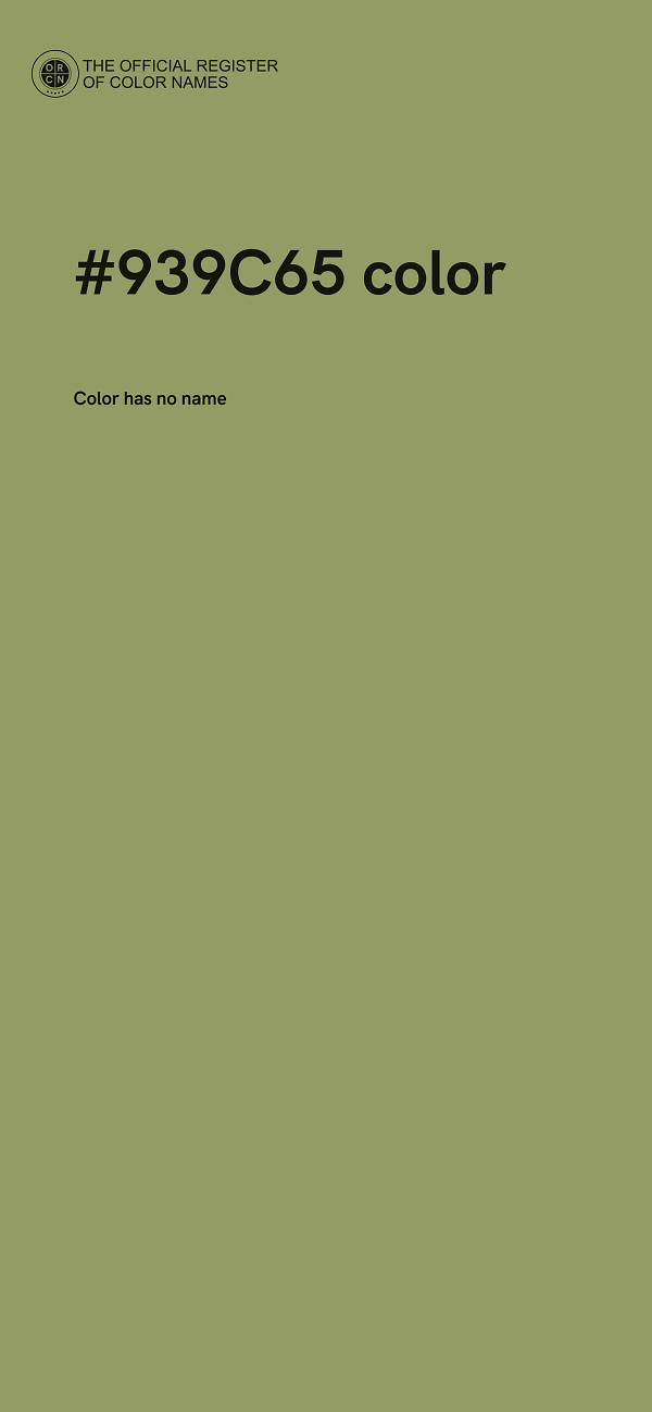 #939C65 color image