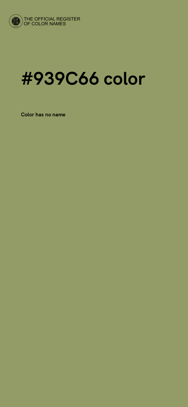 #939C66 color image
