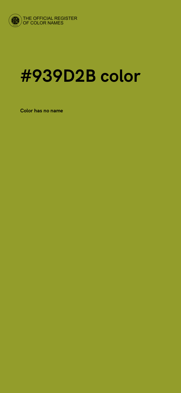 #939D2B color image