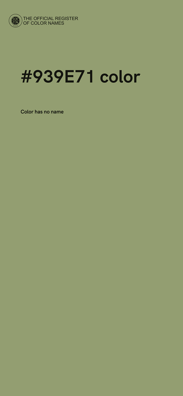 #939E71 color image