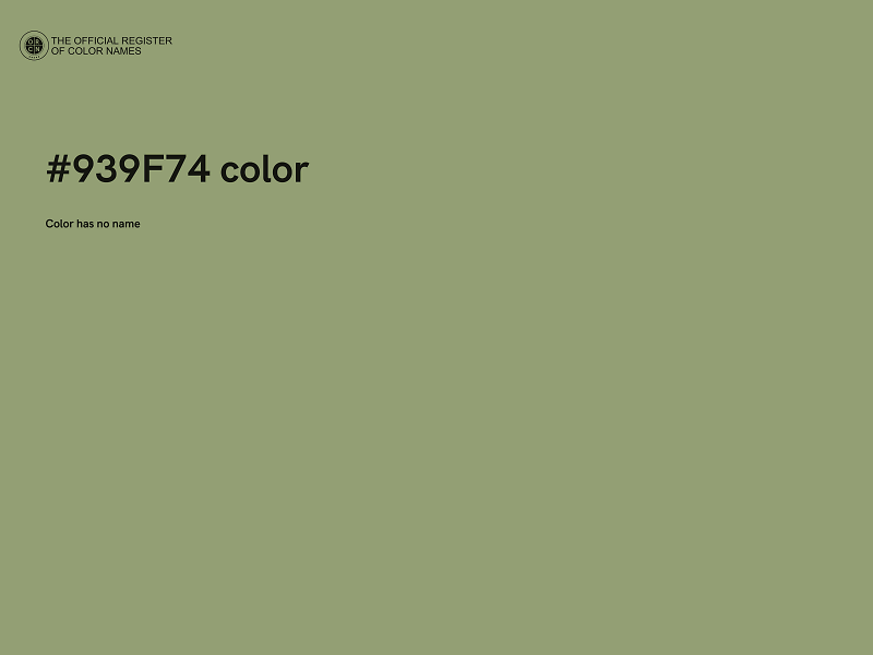 #939F74 color image