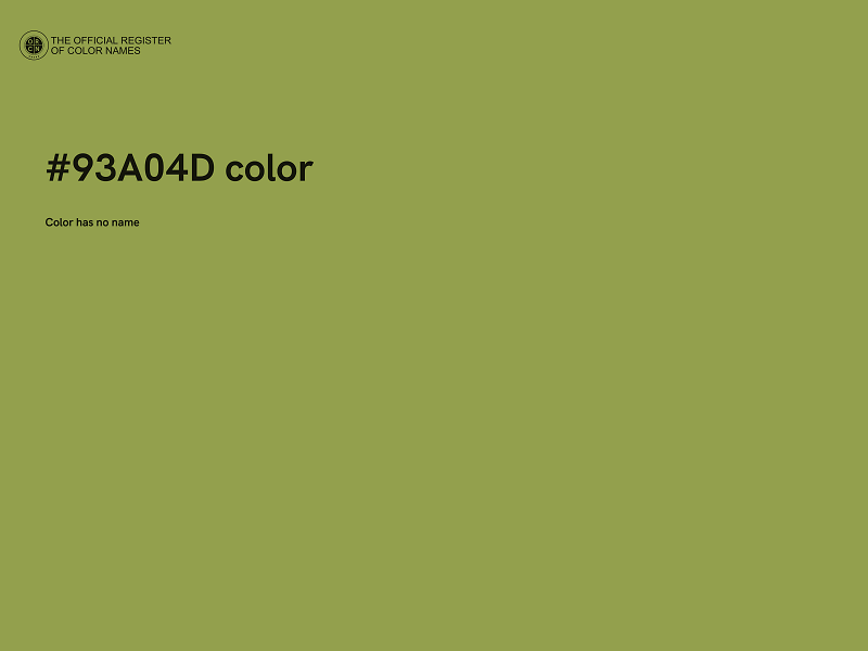 #93A04D color image