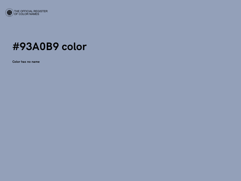#93A0B9 color image