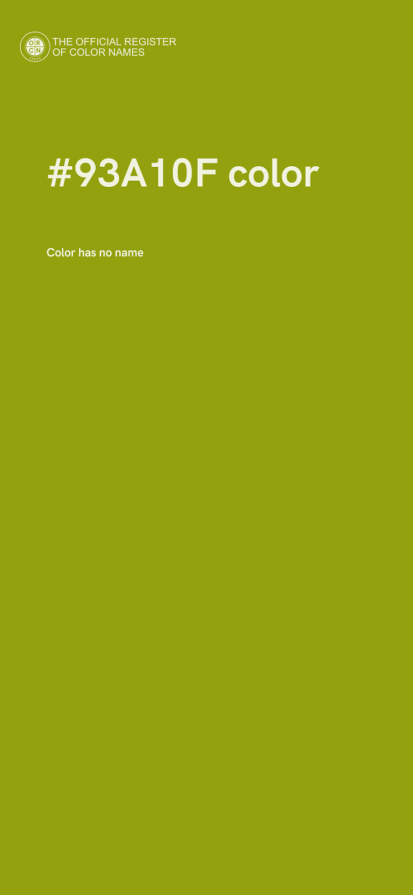 #93A10F color image
