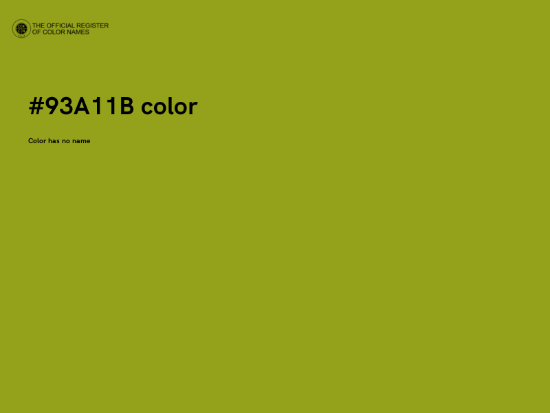 #93A11B color image