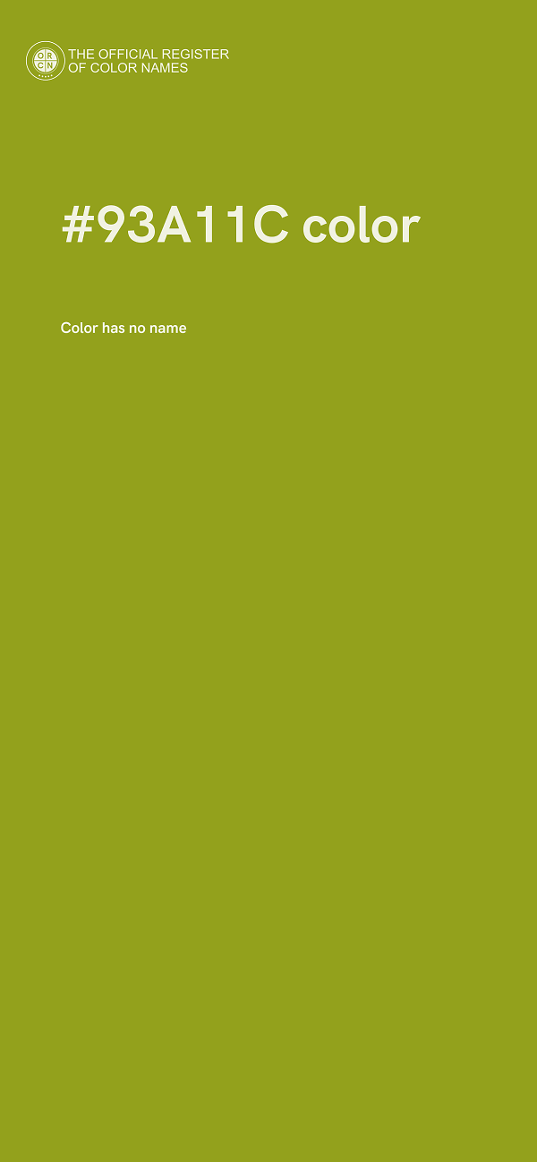 #93A11C color image