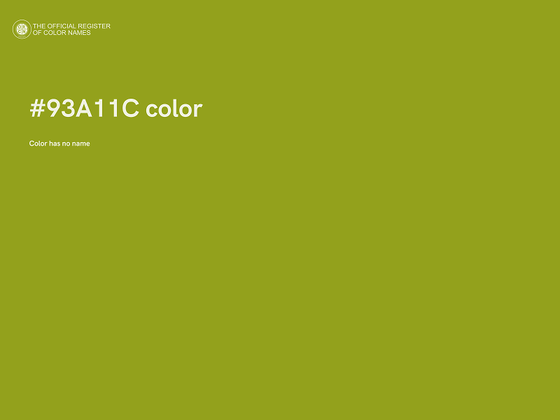 #93A11C color image