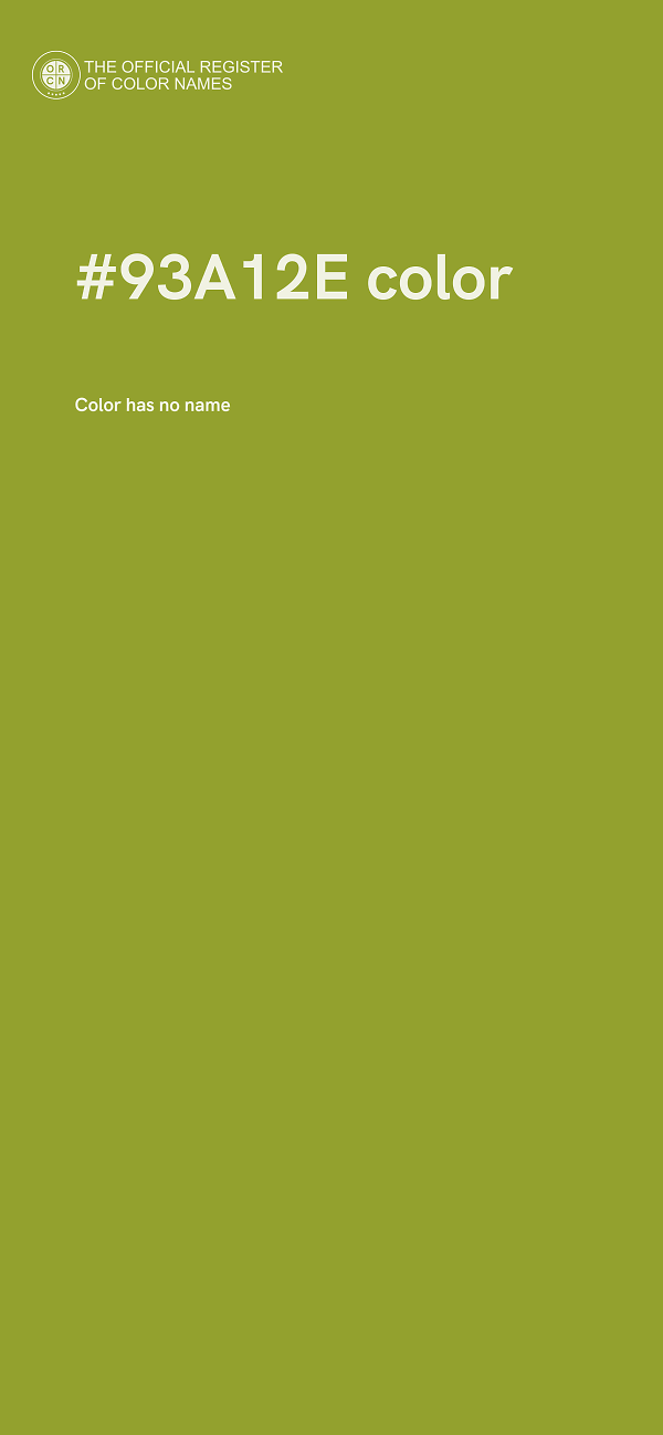 #93A12E color image