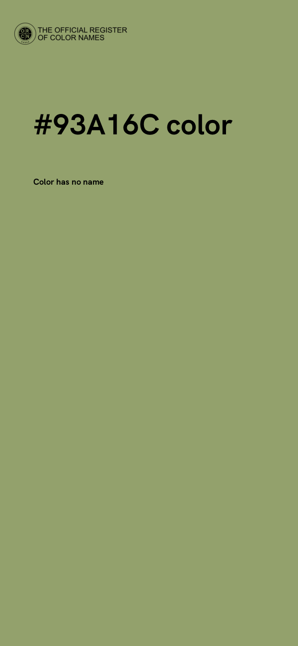#93A16C color image