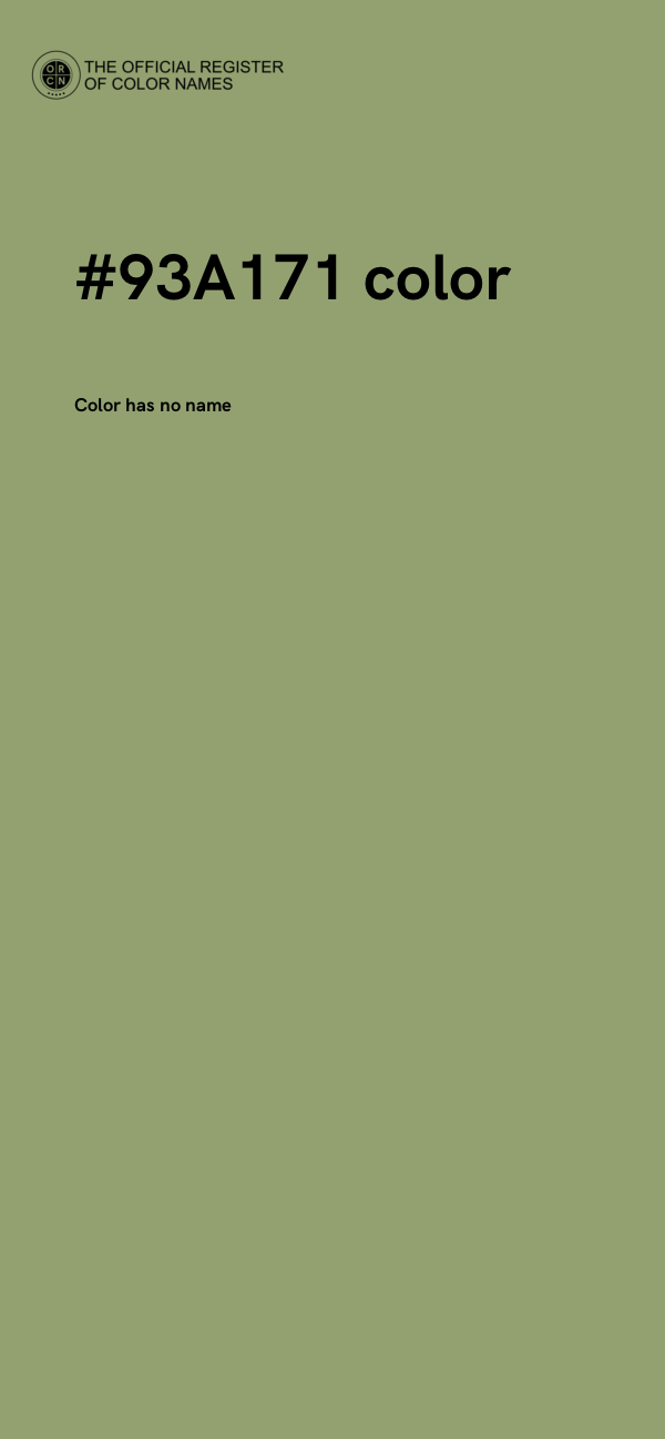 #93A171 color image