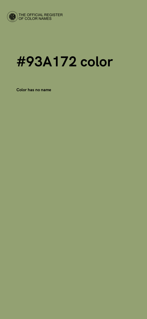 #93A172 color image