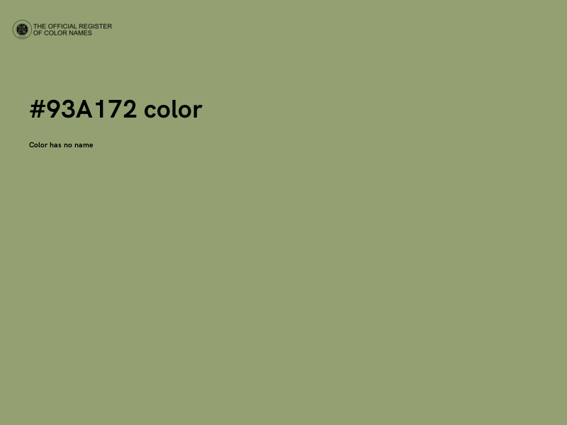 #93A172 color image