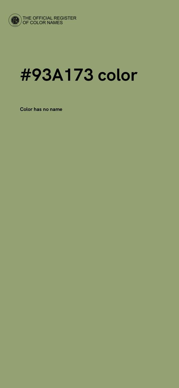 #93A173 color image