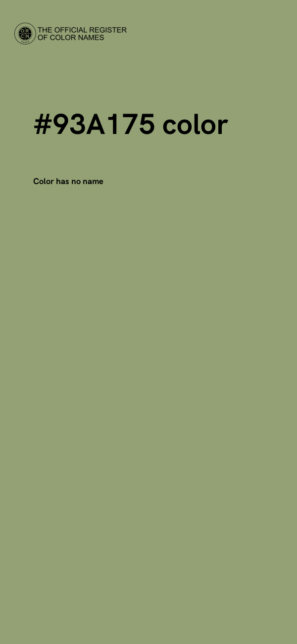 #93A175 color image