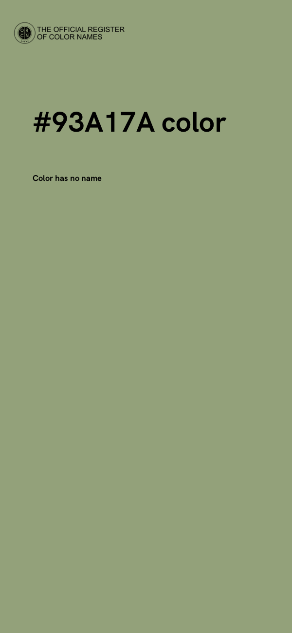 #93A17A color image