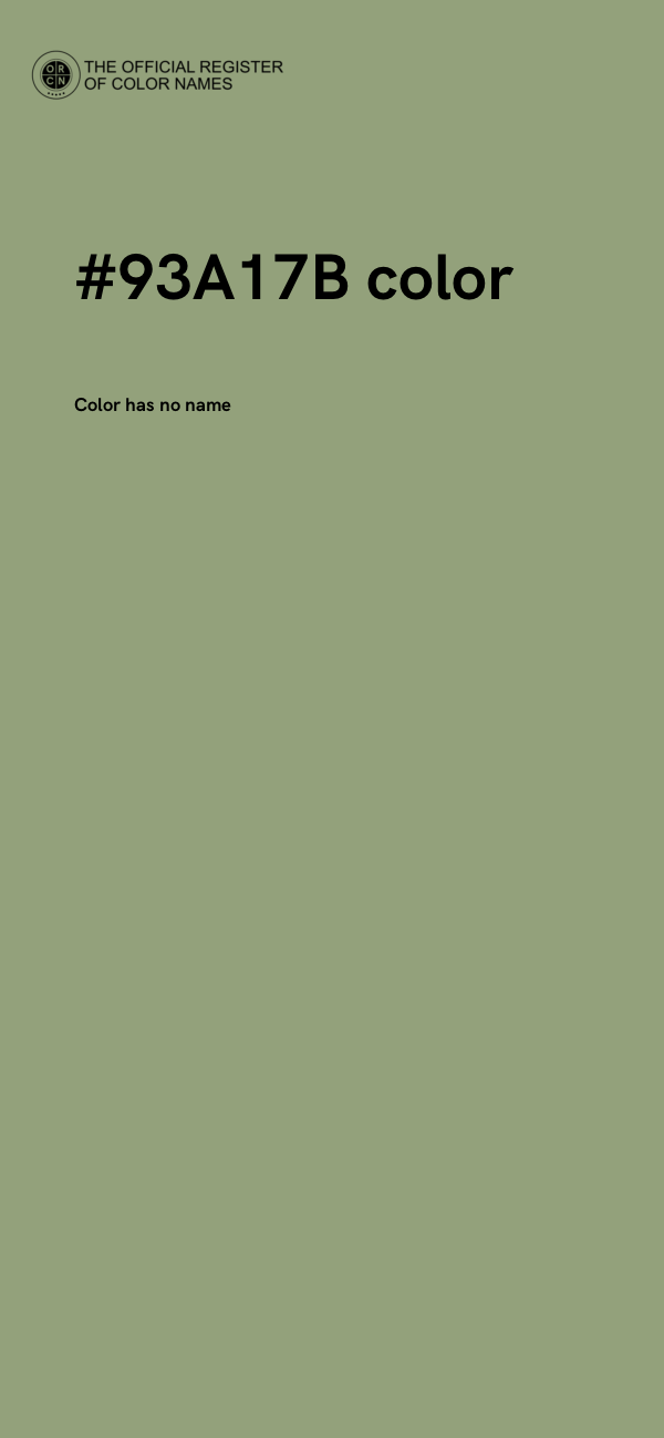 #93A17B color image