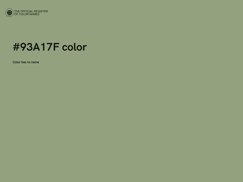 #93A17F color image