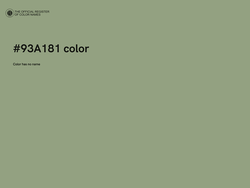 #93A181 color image