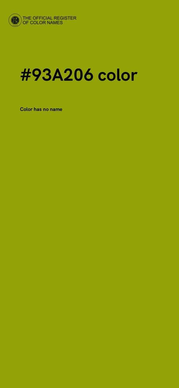 #93A206 color image