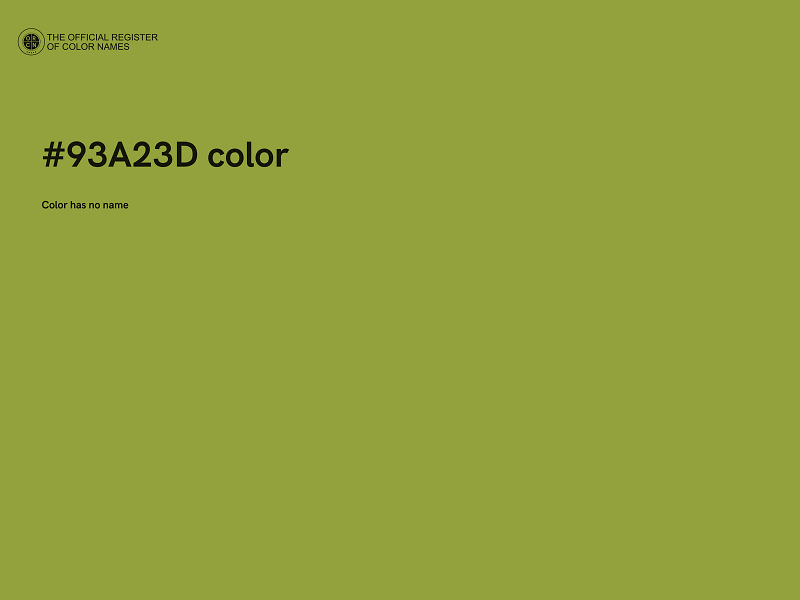 #93A23D color image